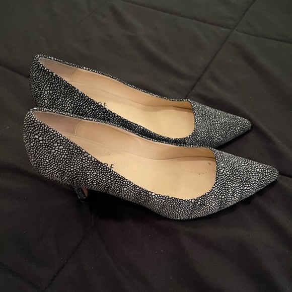 Jon Josef Black and White Polka Dot Heels size 7 - Picture 5 of 6
